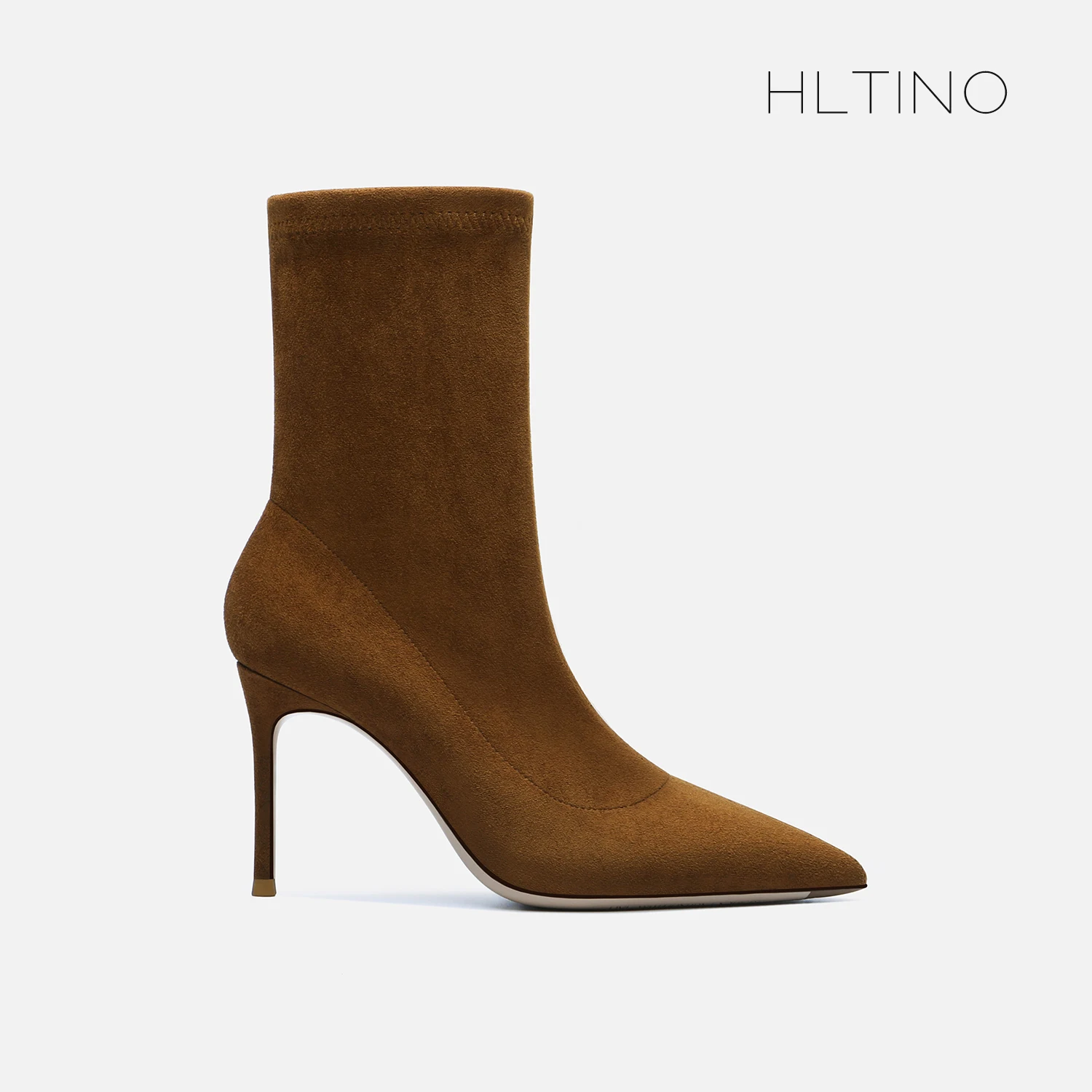 HLTINO Women Stretch Boots Genuine Leather Autumn boot Fashion Elegant Winter Pumps Shoes Luxury Brand Boot