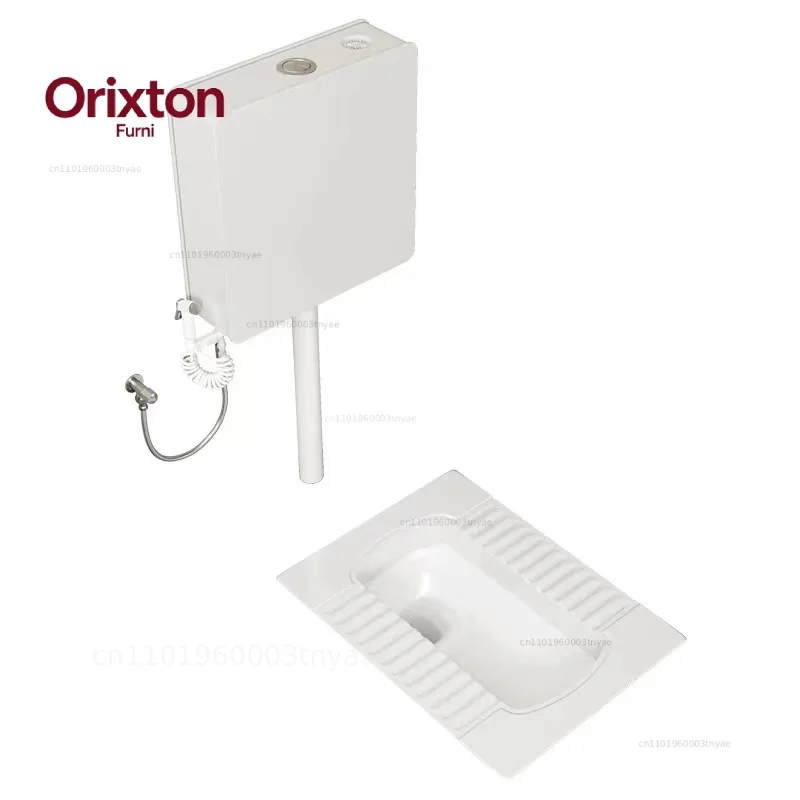 Household Ceramic Squatting Pan Flushing Tank Type Toilet Deodorant Squatting Pan