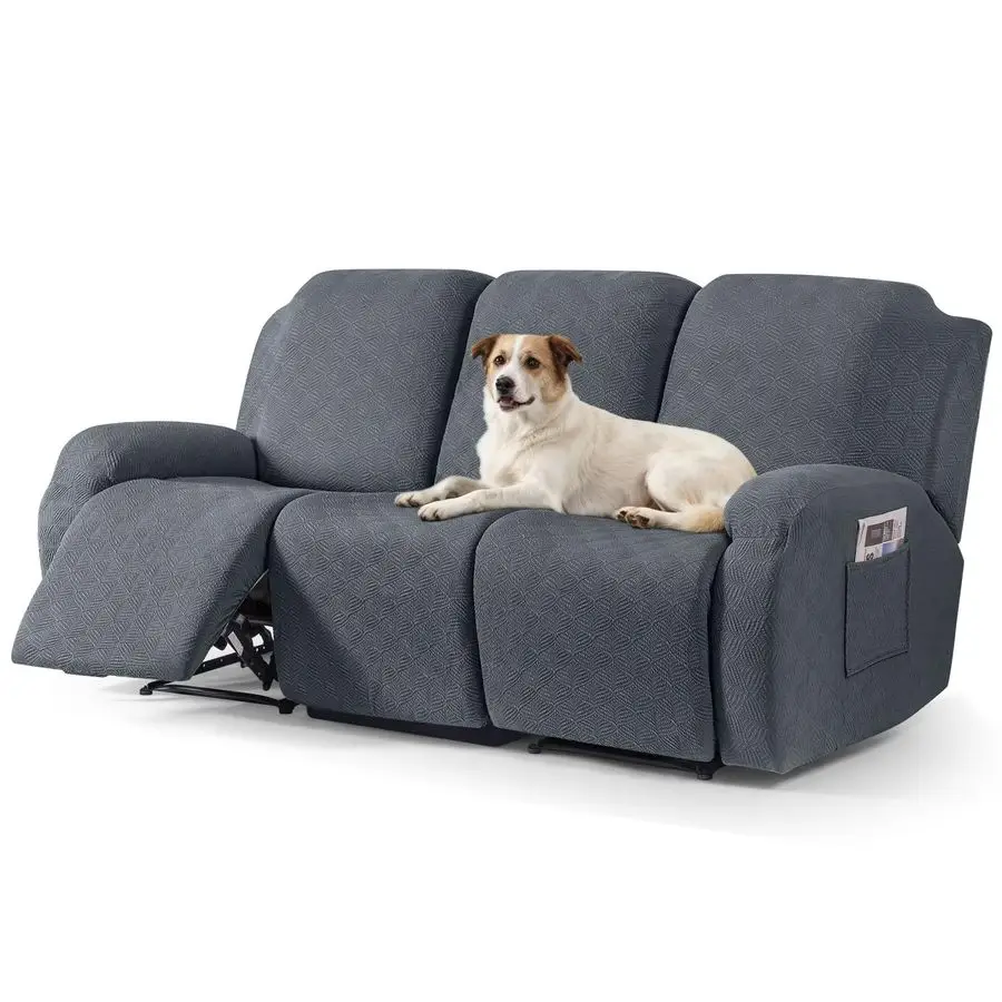

Recliner Covers for 3 Seater Reclining Sofa Slipcover Furniture Protector for Dogs and Pets Stretch Soft Washable ThreeSeater, G