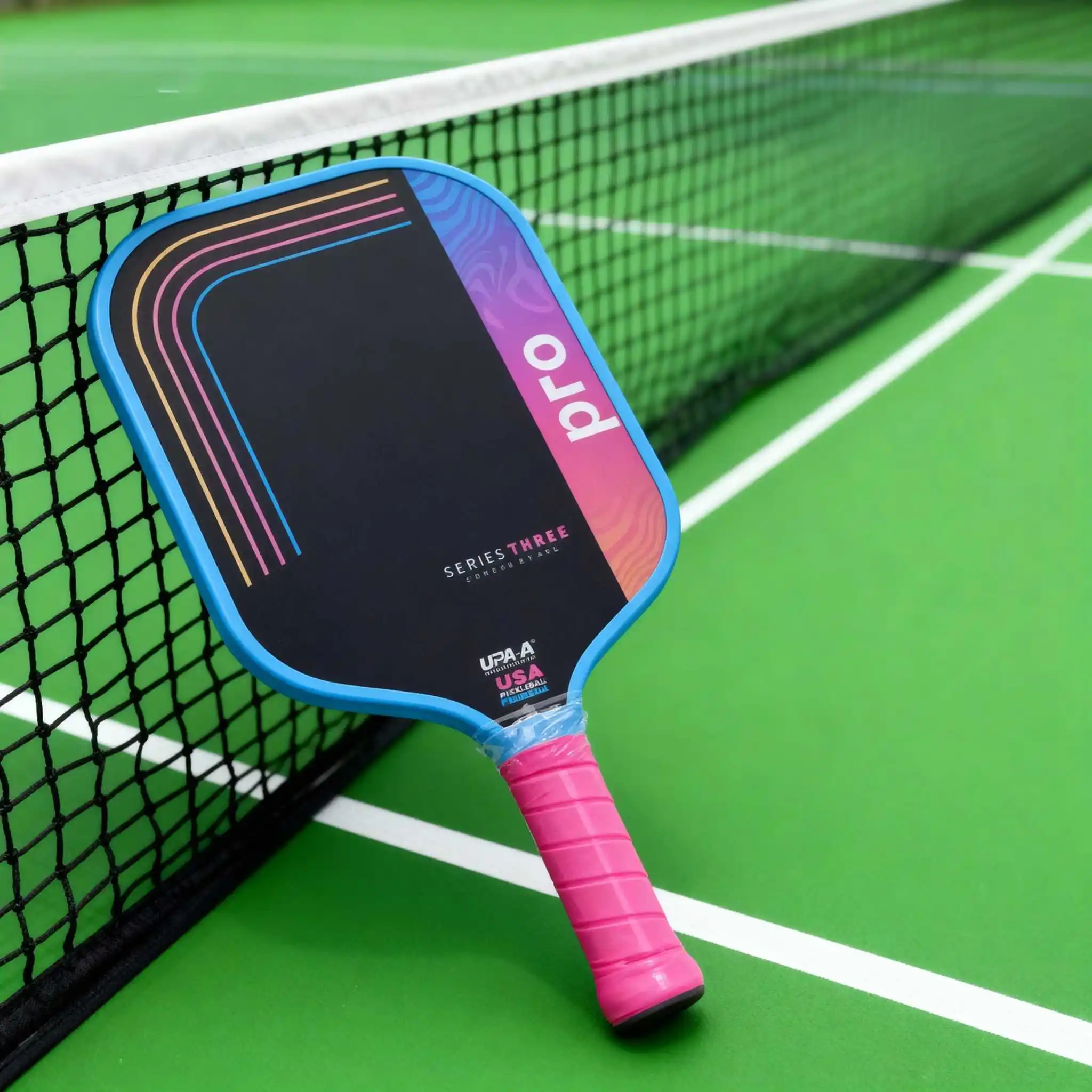 

Heat-Pressed Third-Generation Core Carbon Fiber Pickleball Paddle with Matte Textured Fabric Finish