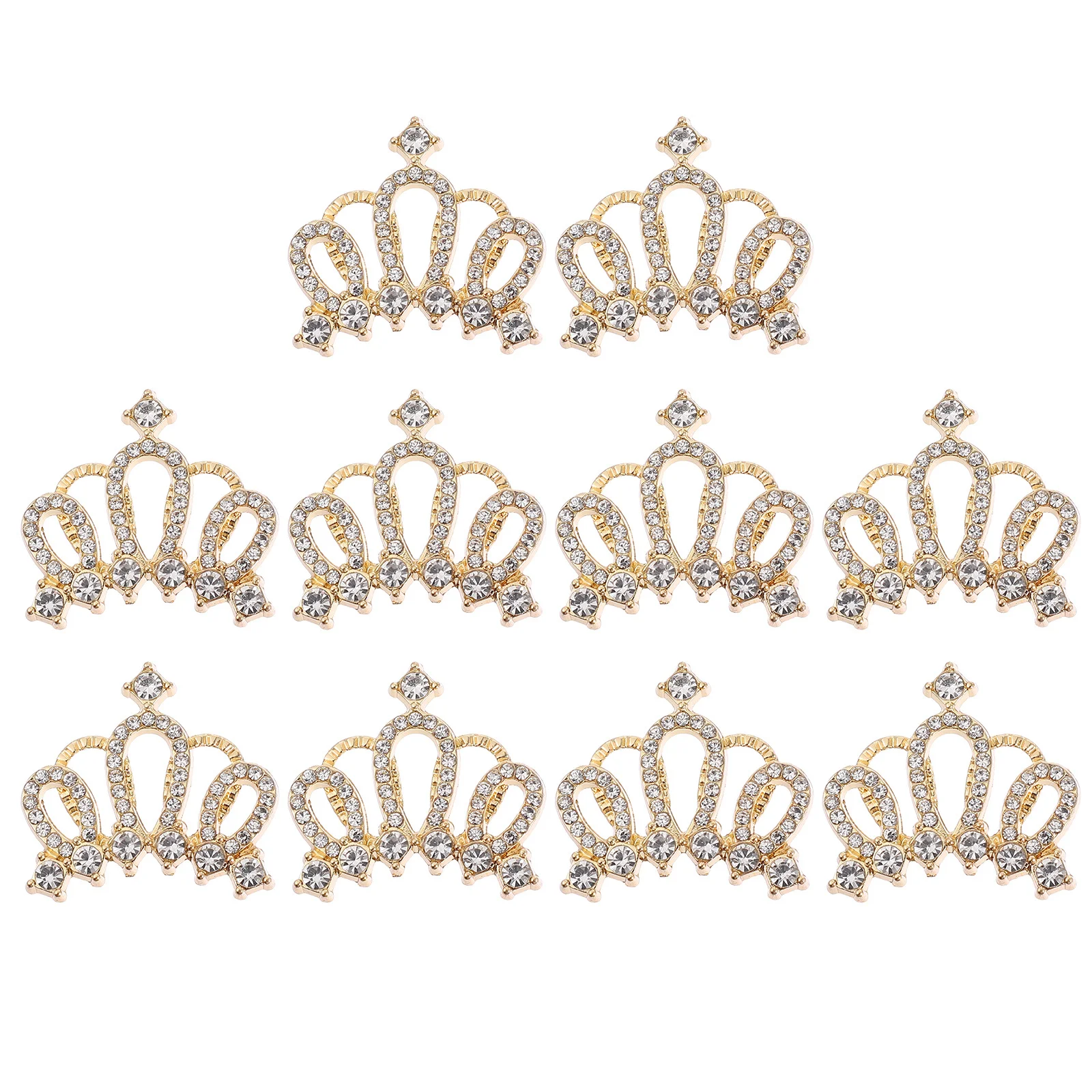 

10Pcs Crown Shaped Headdress Supplies Safe Durable Materials Holiday Gift Family Friends Crown Charms Garment Accessory