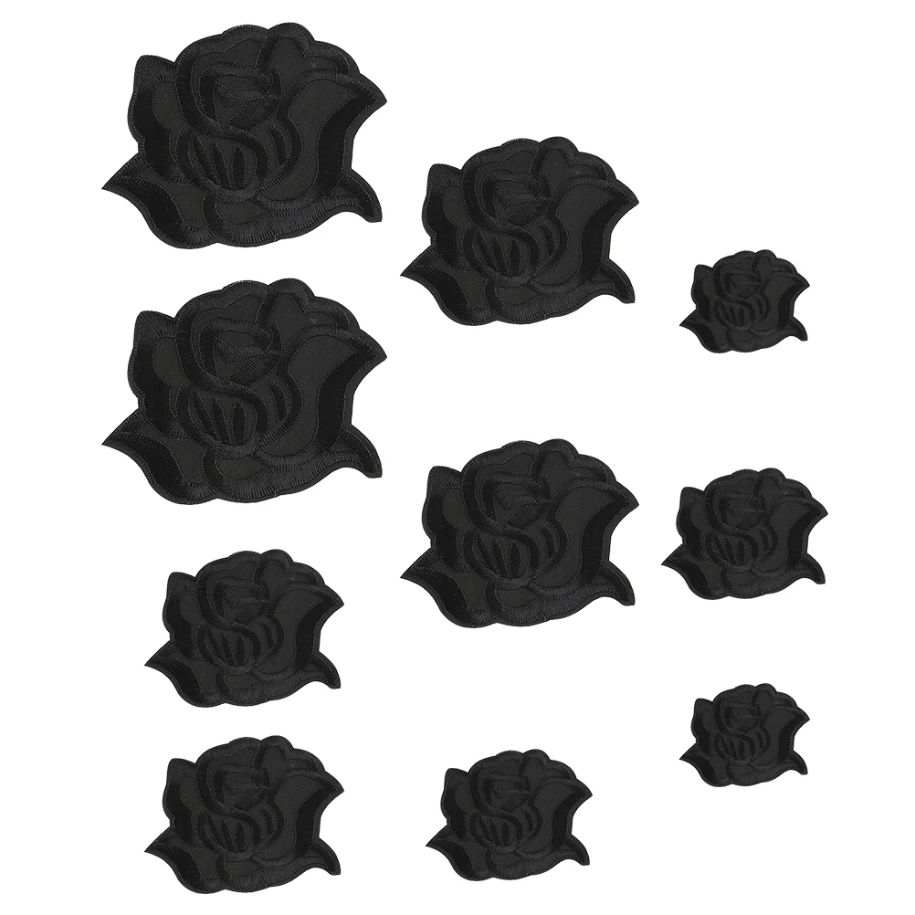 

10pcs Flower Embroidered Patches Diy Clothing Appliques Iron On Sewing Accessories Repair Craft Patch Handicraft Applique