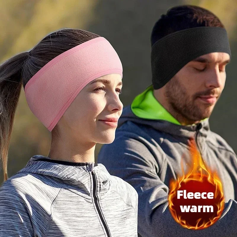 Winter Fleece Ear Protection Warmer Elastic Sports Headbands Forehead Protective Windproof Ear Muffs Running Outdoor Earmuffs