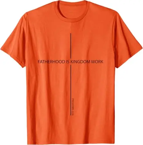 Lustiges christliches Vatertags-T-Shirt mit dem Spruch „Vaterschaft ist Königreichsarbeit“ im Y2K-Stil, mit Glaubens- und Christus-Kreuz-Grafik, modisches Geschenk für Männer. – Detail 5