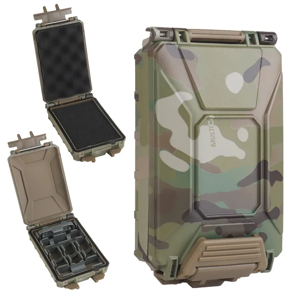 Battery Storage Box Tactical Case for CR2032 AAA 18650 18350 CR123A MOLLE Airsoft Vest Militar Modular Mag Pouch Waterproof