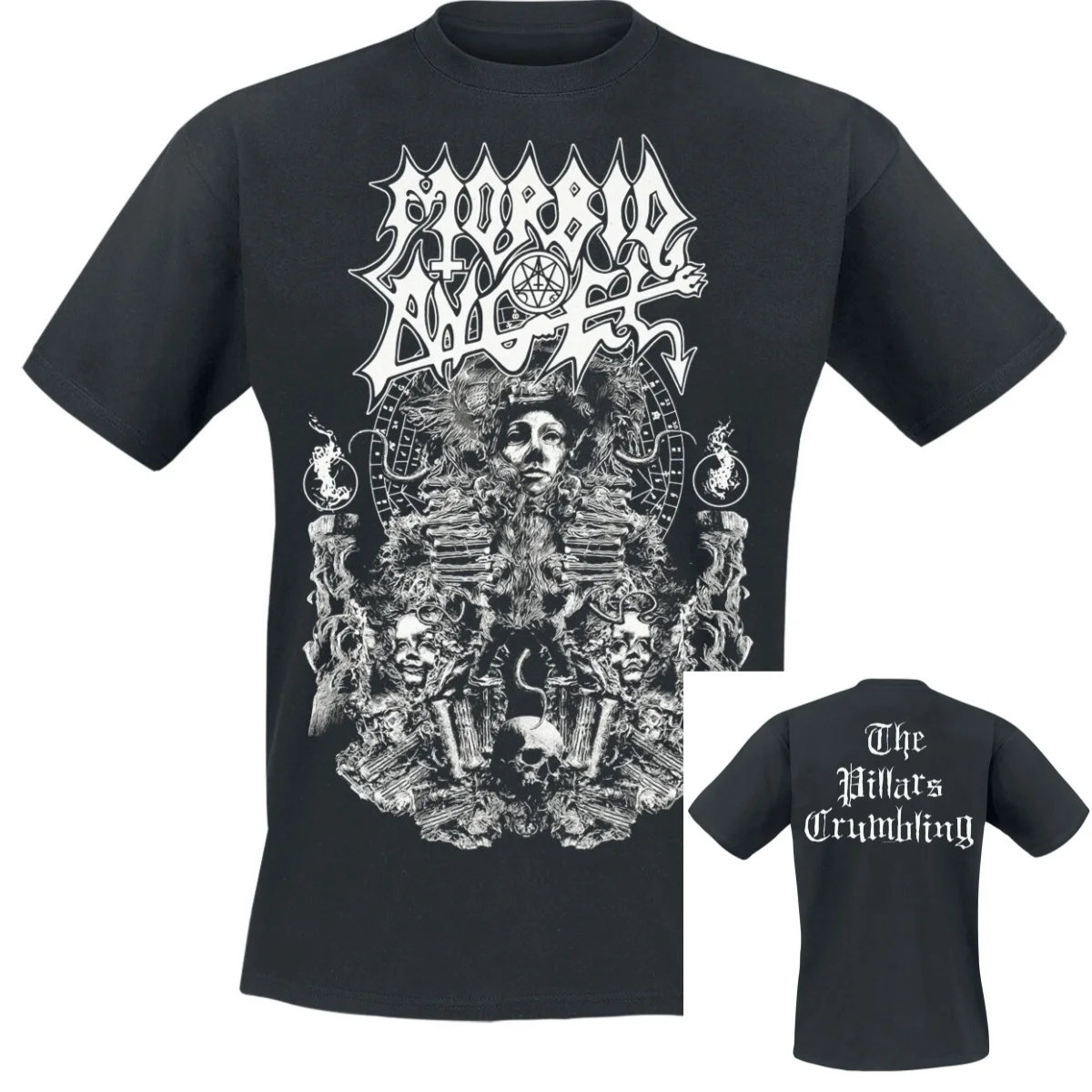 Pillars Crumbling Morbid Angel Band T-Shirt 100% Cotton Graphic Tee Men Women Summer Streetwear Top