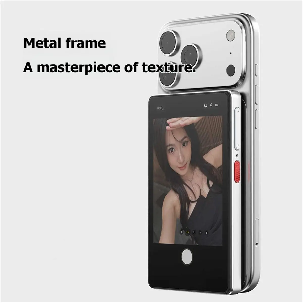 MS02 Magnetic Selfie Monitor Screen for Android Smartphone Rear Camera Vlog External Phone Screen