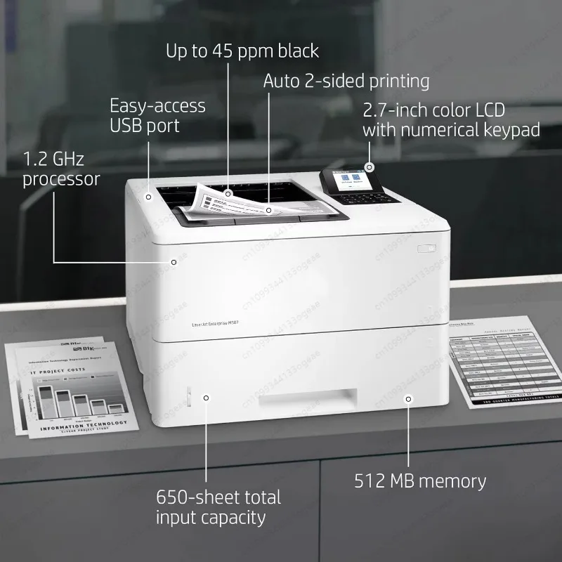 AA للطابعة متعددة الوظائف H P LaserJet M507dn |   المؤسسة |   اتصال الشبكة السلكية