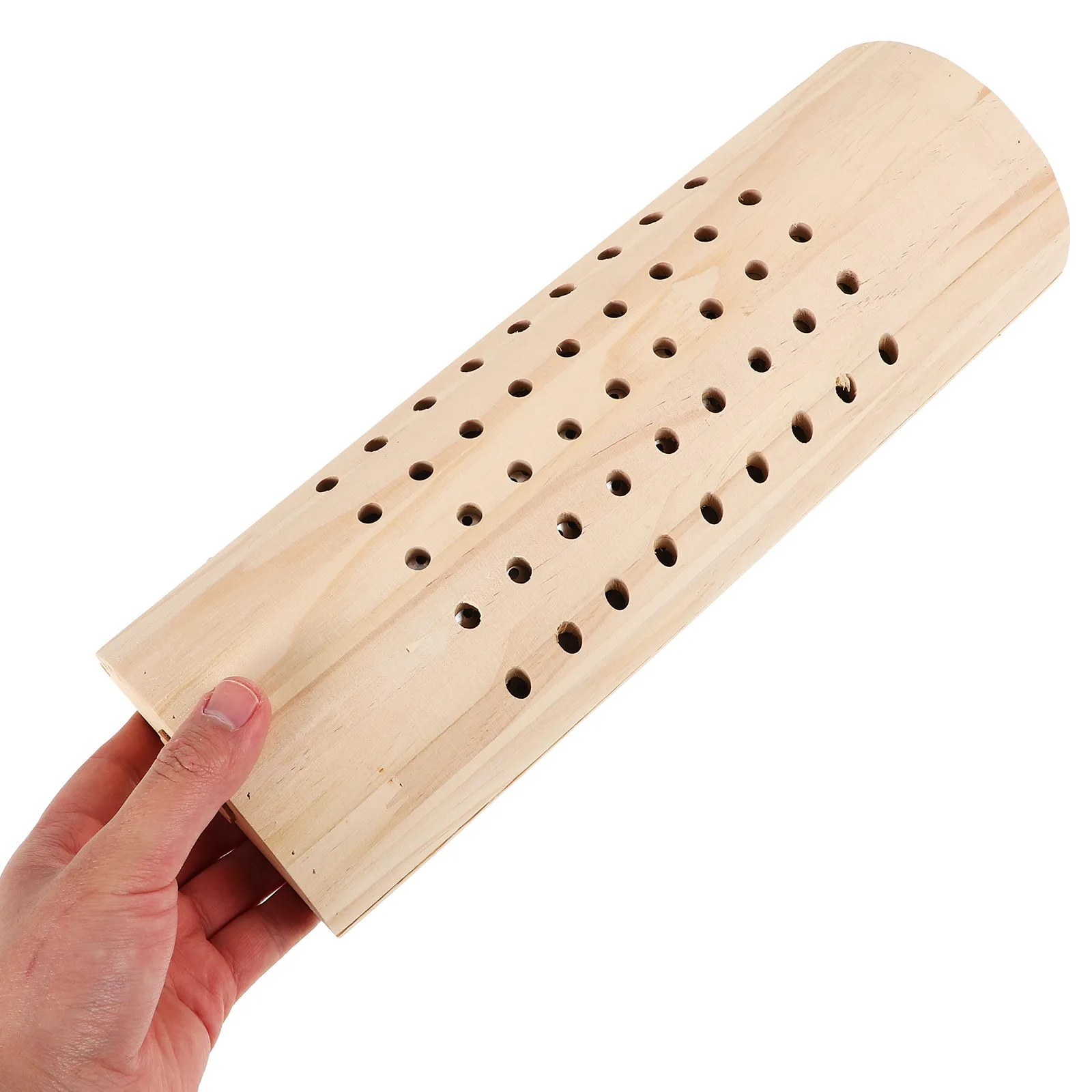 Moxibustion Pillow Bamboo Cervical Pillow for Neck Support Heat Application Breathable Holes Firm Structure Sauna
