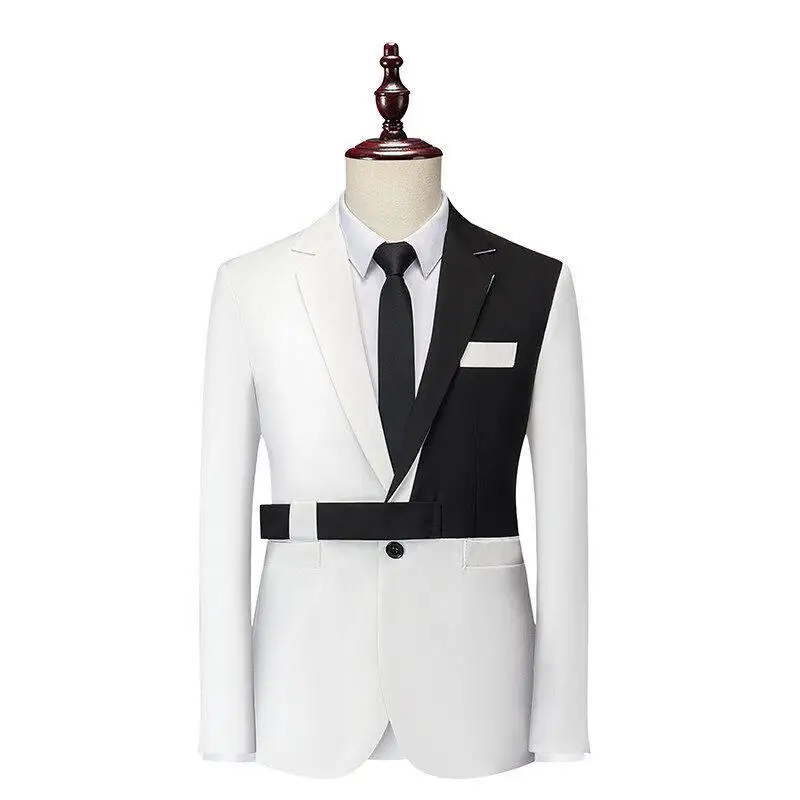 Spring 2025 Men's Business Casual Loose Fit Suit Jacket Individual Personality Standard Tailoring Four Seasons Wear