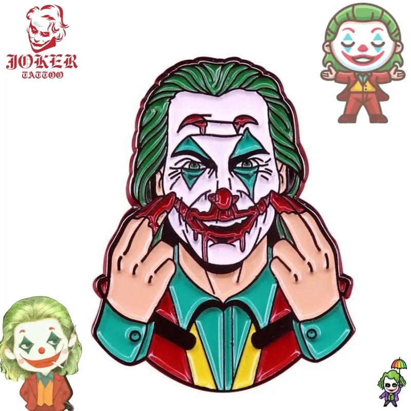 

BeastKingdom Joker Personality Creative Anime Movie Peripheral Student Badge Cartoon Versatile Exquisite School Bag Decoration