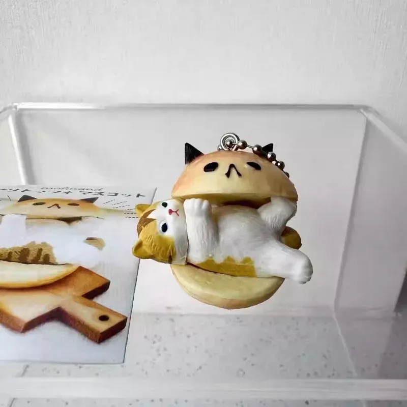 kawaii Cats Figures Maritozzo Cat Action Figure Gashapon Sandwich Bread Q Version Kawaii Gifts Model Toy for Kids