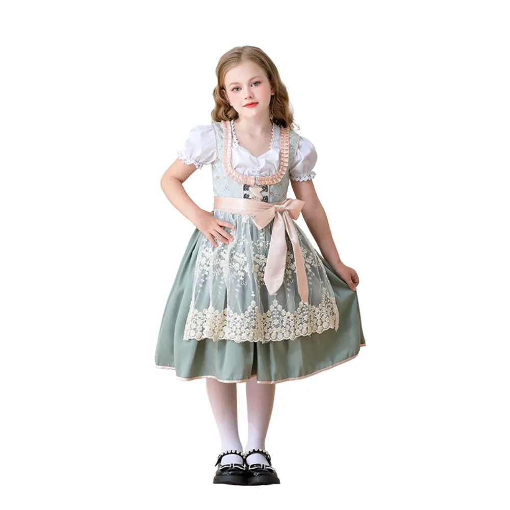 زي كرنفال للأطفال للفتيات - فستان تنكري للخادمة، مهرجان أكتوبر الألماني، مزرعة ميونيخ، طراز ريفي