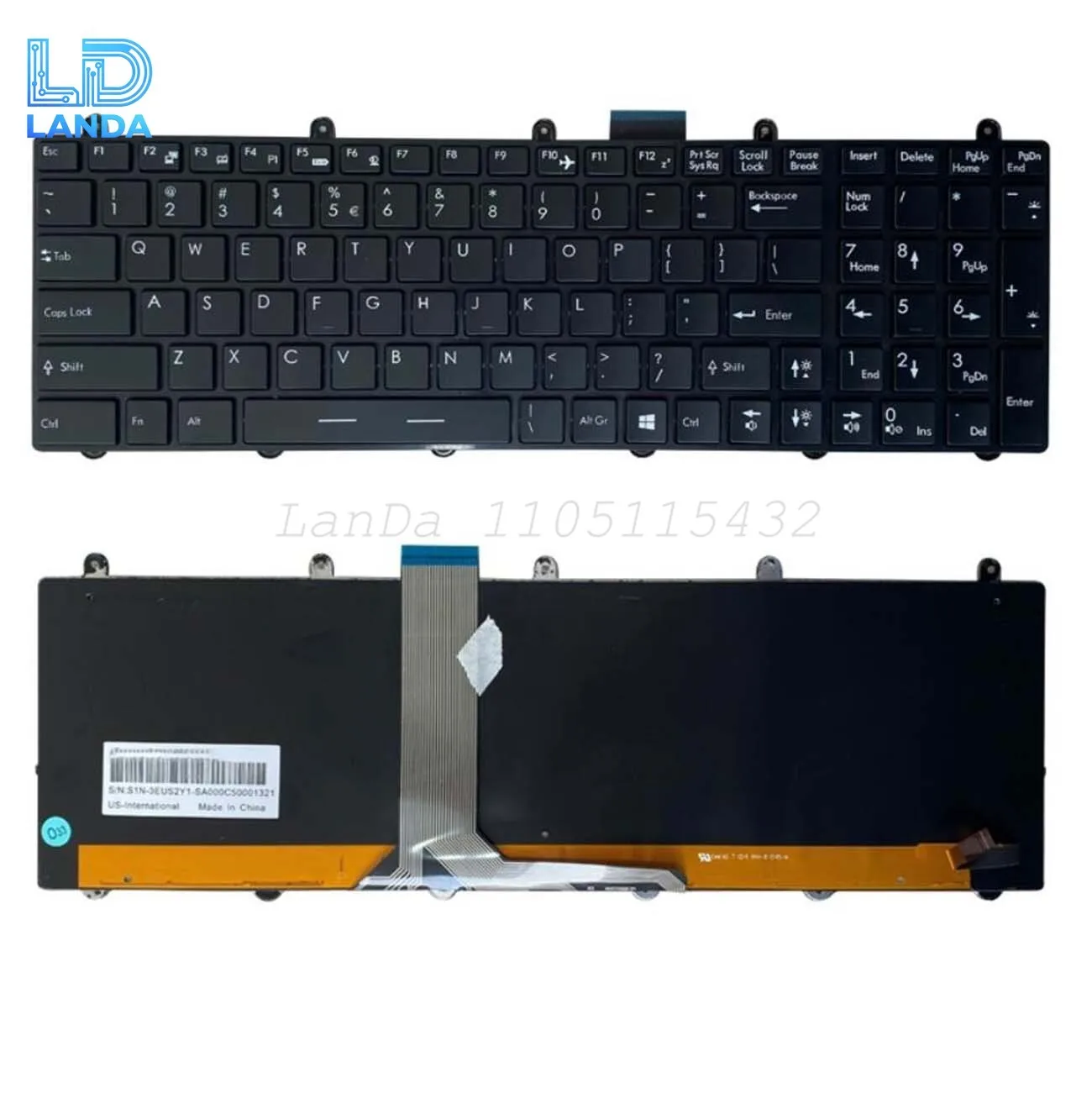 

Клавиатура ноутбука для ThundeRobot TR G150P G170P, черная, США, RGB с подсветкой