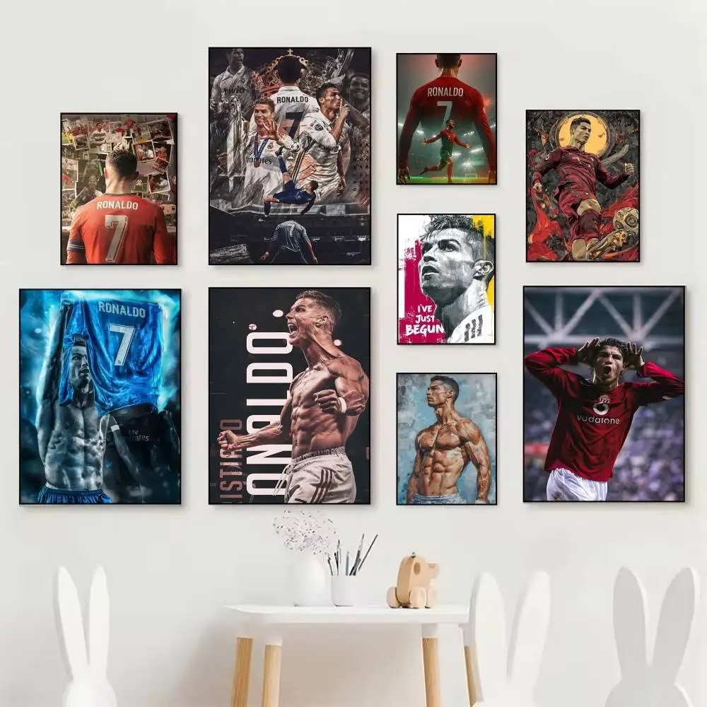 Hot Cool Manga C-Cristiano R-RonaldoS CR7 Poster Fancy Wall Sticker for Living Room Bar Decoration Wall Decor