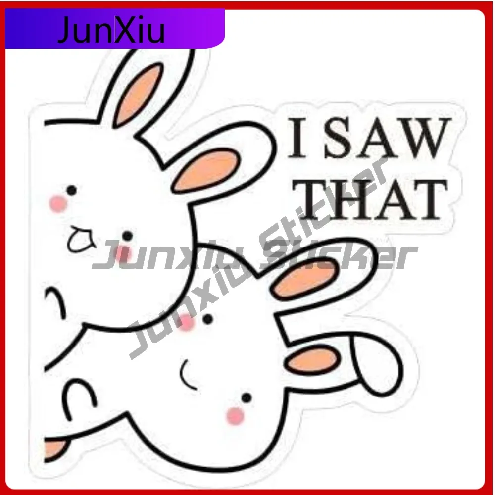 

Maktem I Saw That Rabbits Car Decals Peeking Car Decal Funny Vechicle Car Van Truck Bike Bumper Cover Scratches Sticker Decor