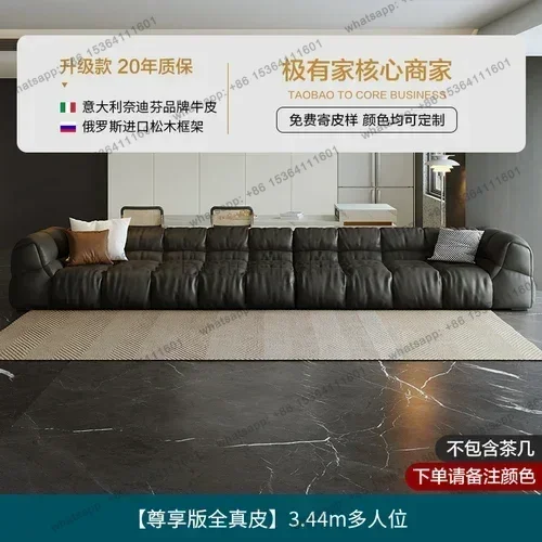 Puff Leather Sofa Bedrooms Comfortable Reclining Luxury Designer Lazy Sofa Modern Minimalist