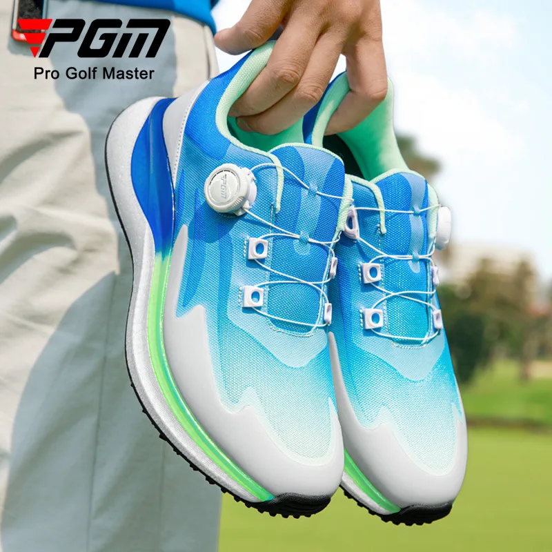 PGM Golf Shoes Men's Sports Shoes Super Soft Popcorn Midsole Knob Shoelaces Breathable Anti-Slip Golf