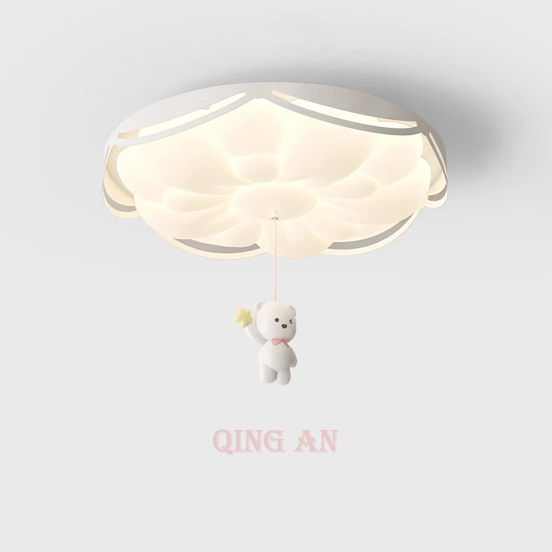 

Children's Room Cloud Ceiling Lights Cute White Bear Cloud Lamp Cream Style Warm Nursery Baby Room Girl Bedroom Ceiling Lamps