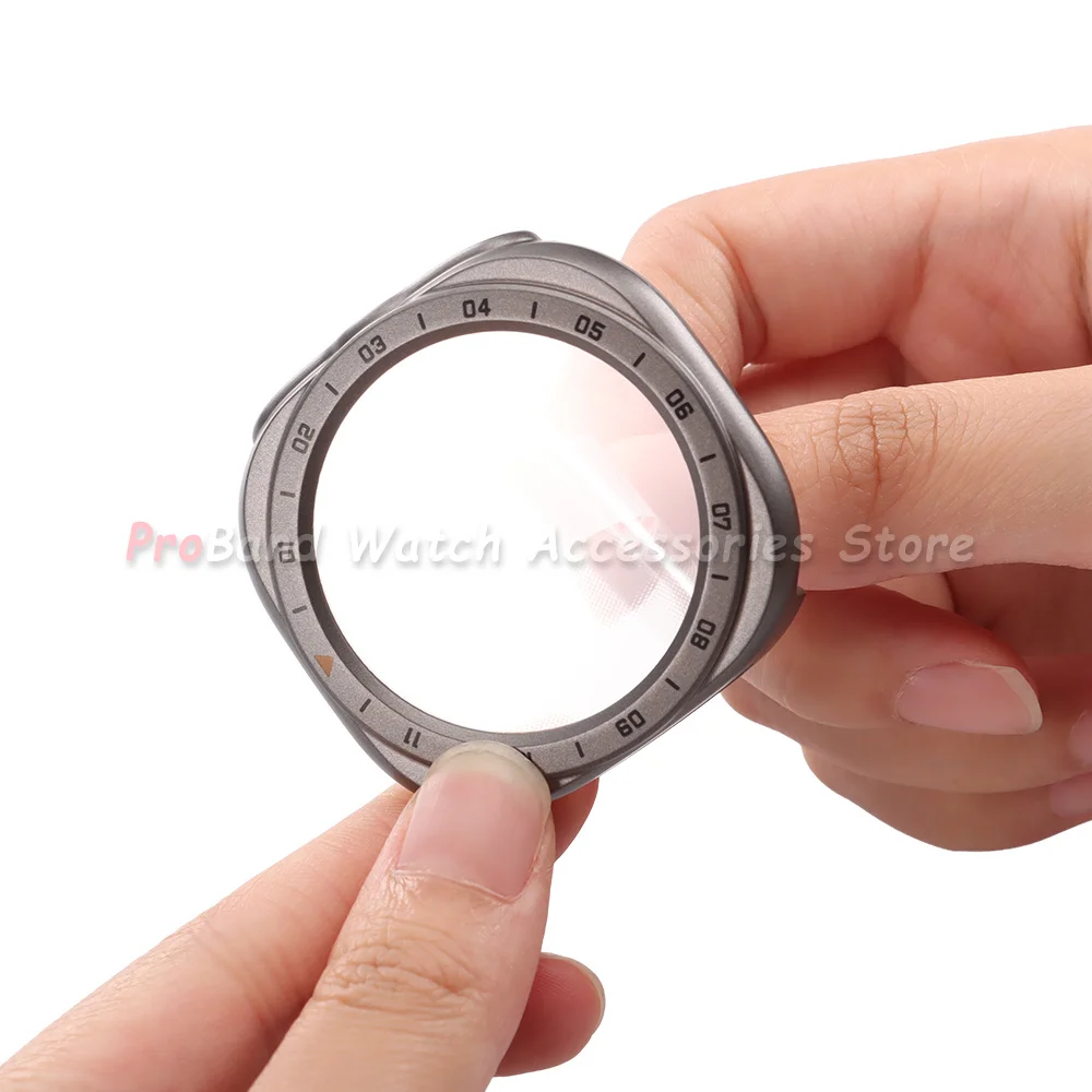 Scale PC Case & Glass for Samsung Galaxy Watch 9 Ultra 2 Tempered Glass Screen Protector Hollow Hard