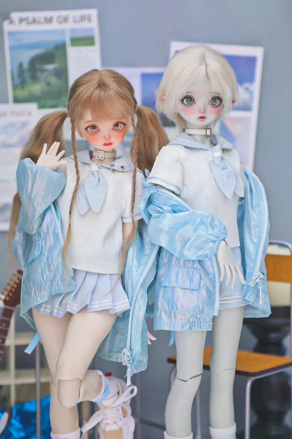 BJD doll clothes suitable for 1/4 size cute doll clothes sailor BJD doll clothes 1/4 suit doll accessories (5 points)