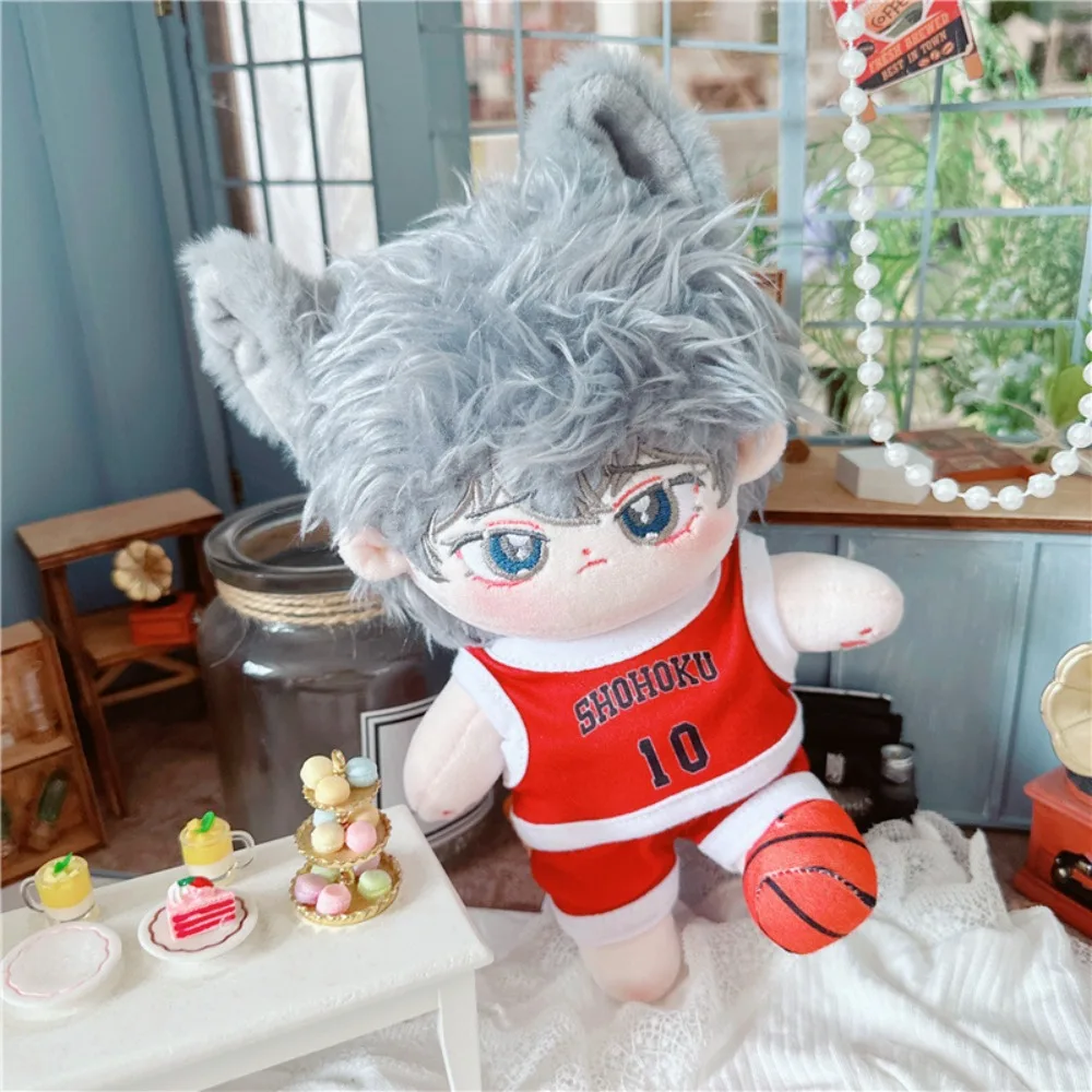 Three-piece Set Doll Basketball Uniform Outfit T-Shirt 20cm Cotton Doll Clothes Mini Pant Plush Doll Sports Clothes