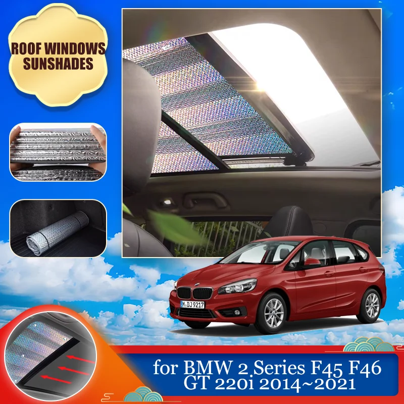 Car Sunroof Sunshade for BMW 2 Series F45 F46 GT 220i 2014~2021 Roof Windshield Sunshade Cover Curtain Sun Visor Pad Accessories