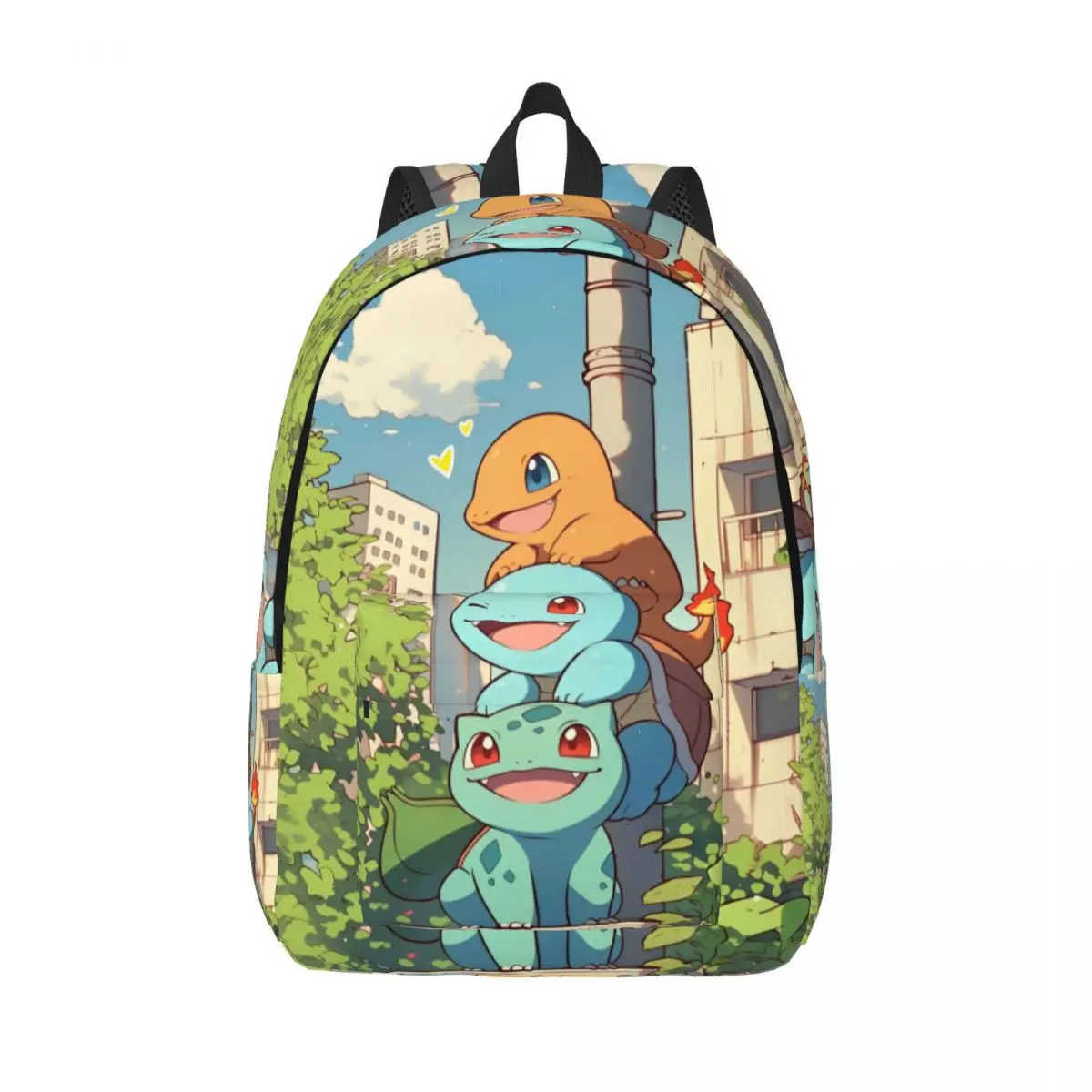 

Poke moned Squirtle AND Charmander Cool Backpack Sports High School Work Bulbasaur Daypack for Men Women College Shoulder Bag