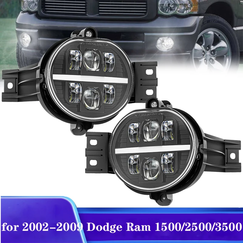 

Pair Left&Right LED Fog Lamp Assembly For Dodge Ram 1500 2002-2008 For Dodge Ram 2500/3500 2003-2009 For Dodge Durango 2005-2006