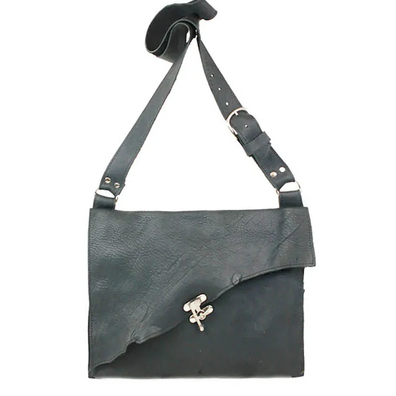 Medieval Steampunk Crossbody Messenger Bag Vintage PU Leather Satchel Festival Shoulder Belt Phone Bag Viking Pirate Accessory