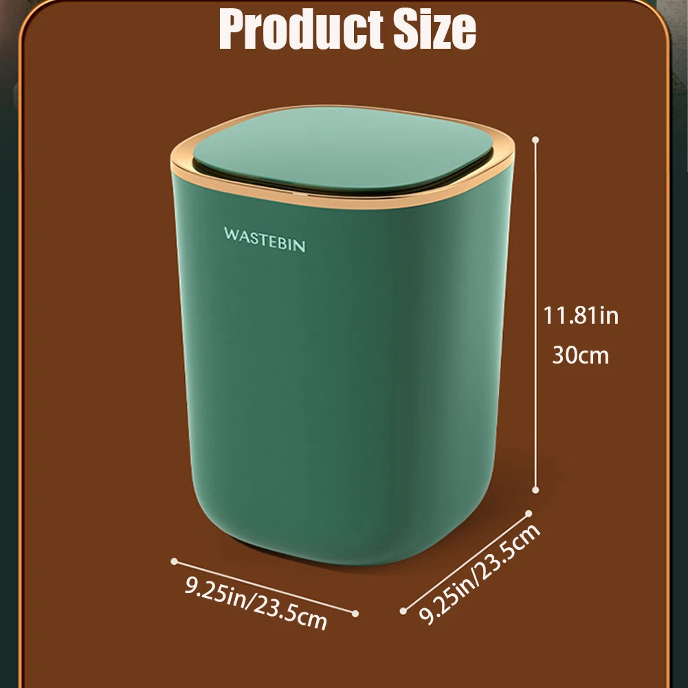 Bathroom Smart Sensor Trash Can,12L Trash Can with Lid Electric Garbage Bin Waterproof Trash Can for Kitchen,Bathroom,Bedroom