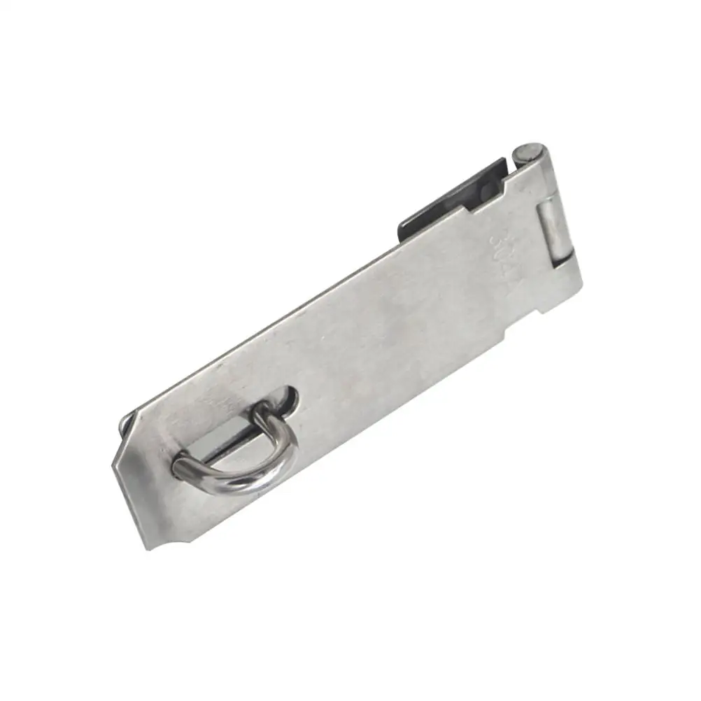 

2PcsStainlessSteelLockPlate DoorHaspPadlockGate OutdoorStapleClasp Durable304steel ConcealedScrews CabinetDrawer Cupboard