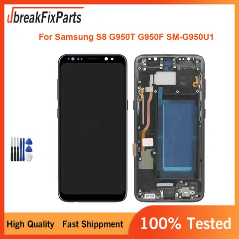 For Samsung S8 G950T G950F SM-G950U1 Incell LCD Display Screen Digitizer Frame Assembly