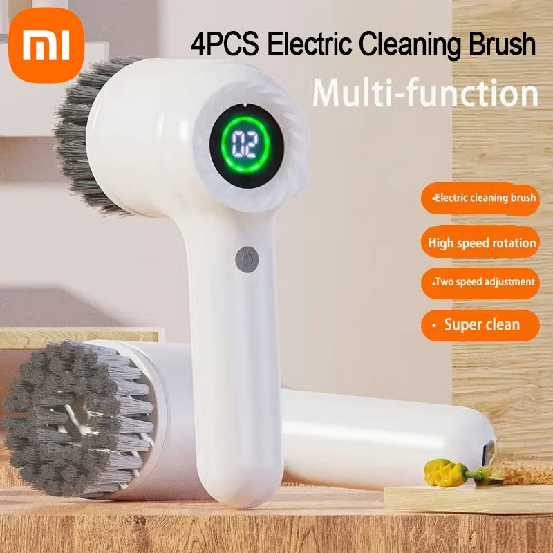 Xiaomi-cepillo de limpieza eléctrico inteligente, cepillo de limpieza multifuncional de mano para lavado de baño y herramientas de limpieza de cocina