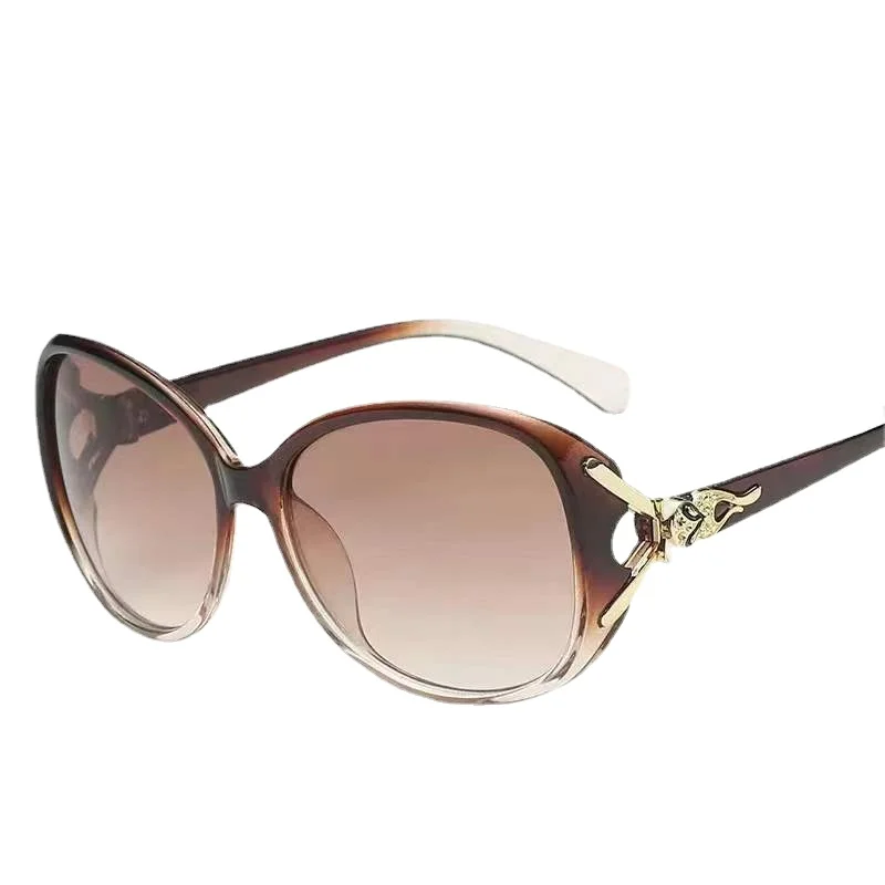 New Women\'s Large Frame Street Photo Sunglasses Retro Women Leisure Shopping Sun Glasses Advanced Sunshade Glasses UV400 Eyewear