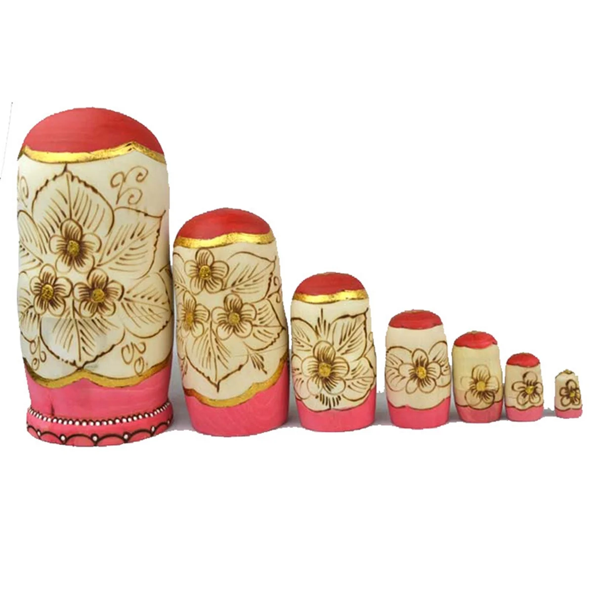 7 sztuk Matryoshka lalki gniazdujące ręcznie robione śliczne drewniane rosyjskie lalki gniazdujące DIY zamek śliczne lalki gniazdujące