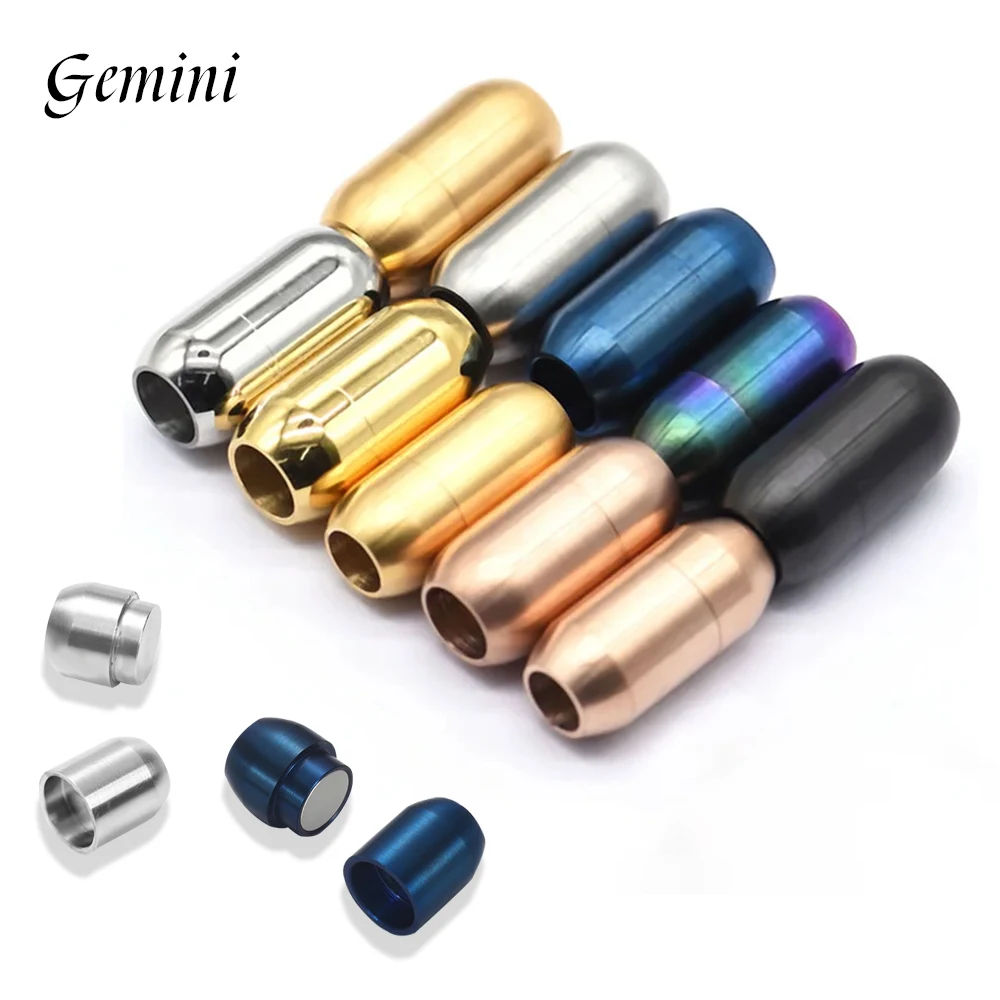 Stainless Steel 3/4/5/6/8mm Magnetic Clasps Leather Cord Bracelet Magnet Buckle Necklace Clasp Diy Jewelry Making Accessories