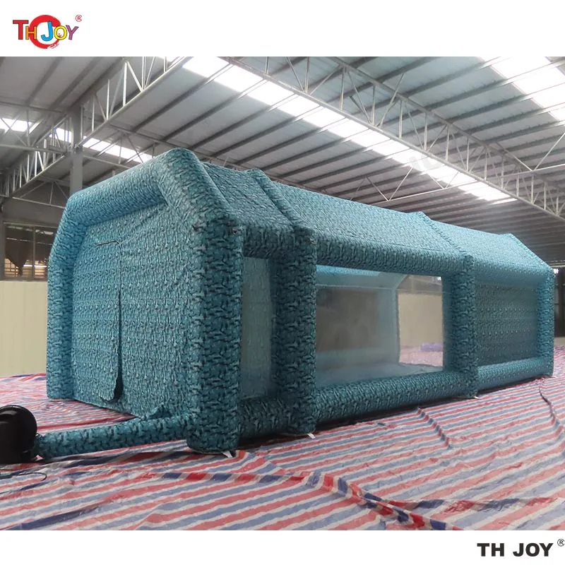 Shipping Air Shipping 7x4m Inflatable Spray Booth Custom Tent Cars Paint Booth With Filter System and 2 Blowers