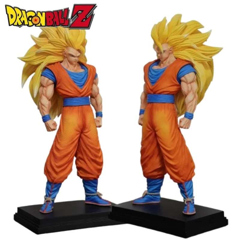 

Dragon Ball Z Super Saiyan 3 Kakarot 34cm Standing Statue Son Goku Anime Action Figure Collectible Ornaments Model Toys For Kids