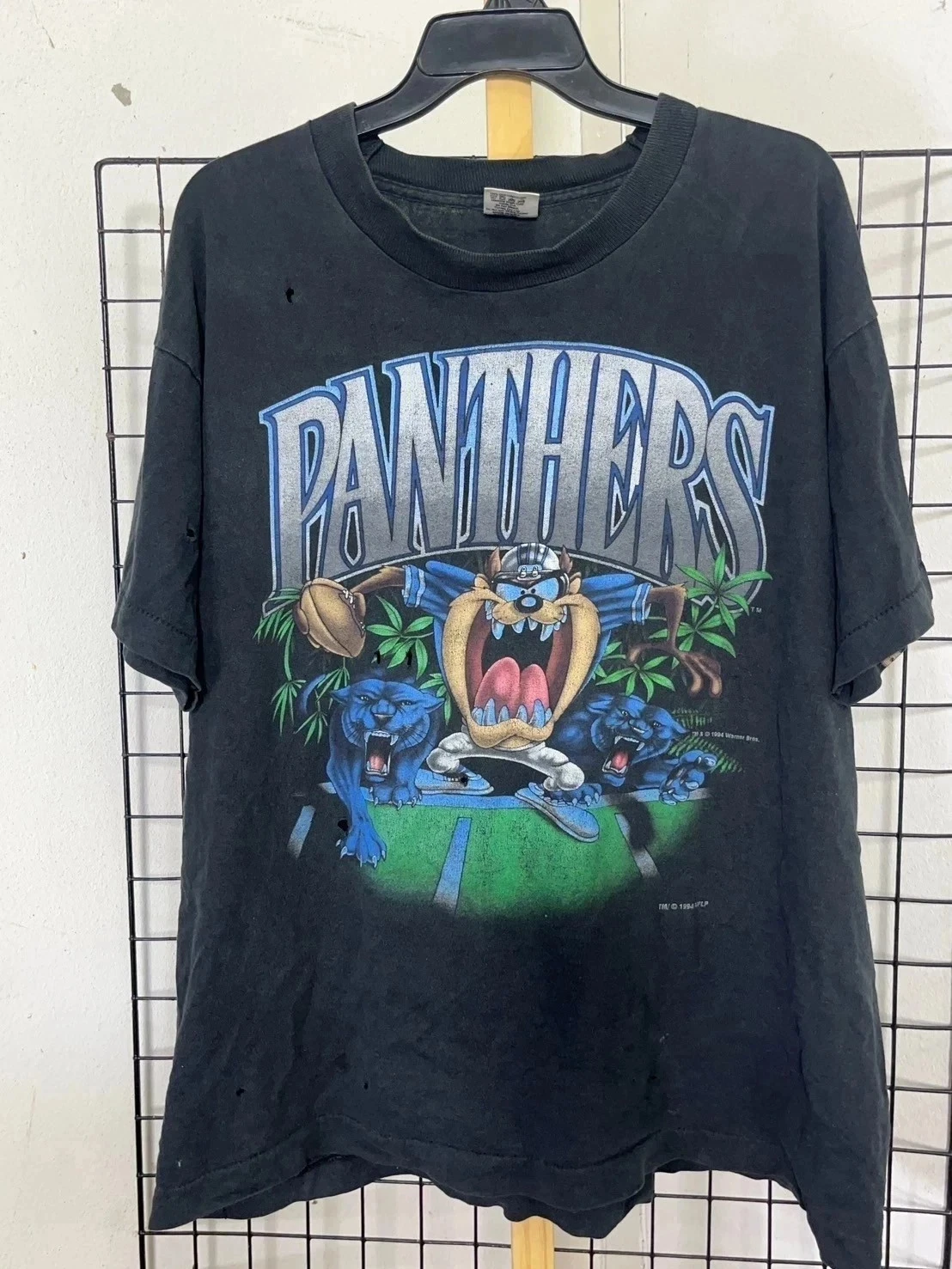 Camiseta Vintage Carolina Panthers 1994 Taz, camiseta con reimpresión, ropa para hombres y mujeres