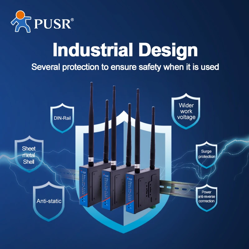 Roteador sem fio industrial PUSR, 4G LTE com slot para cartão sim, OpenVPN para Austrália, Taiwan, Novo, Zeland, América Latina, USR-G806-AU