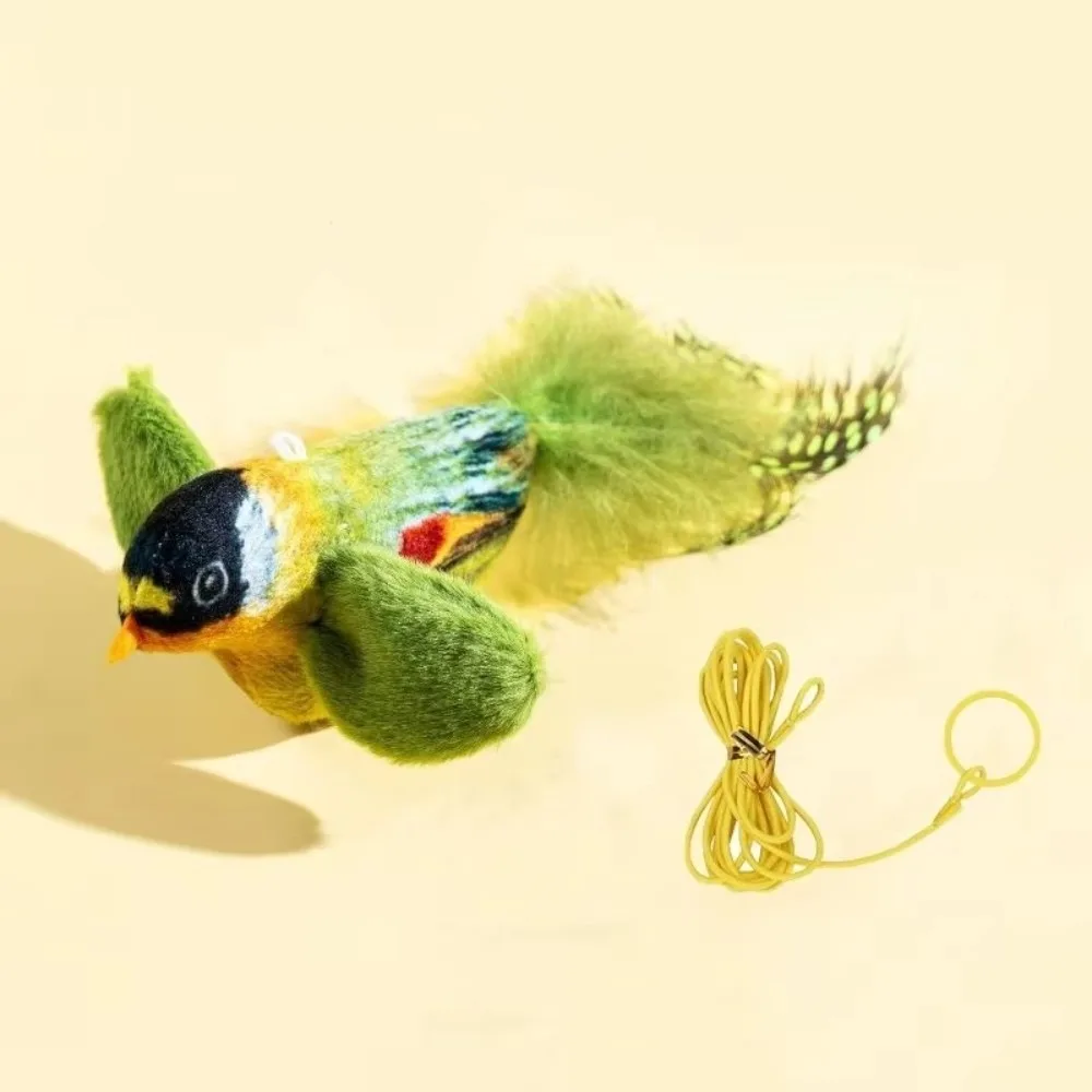 

Flying Bird Cat Toy Vivid Chirping Bird-Shaped Realistic Bird Sound Cat Toy Self-entertainment Flapping Bird Pet Toy