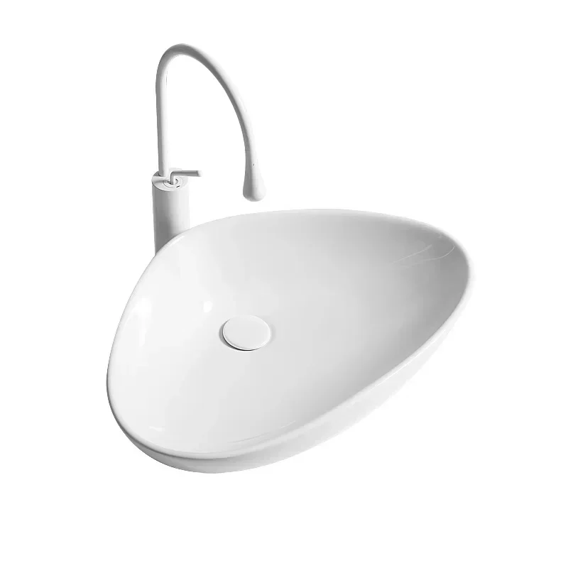 

Cream wind ceramic triangle table basin, household bathroom art washbasin
