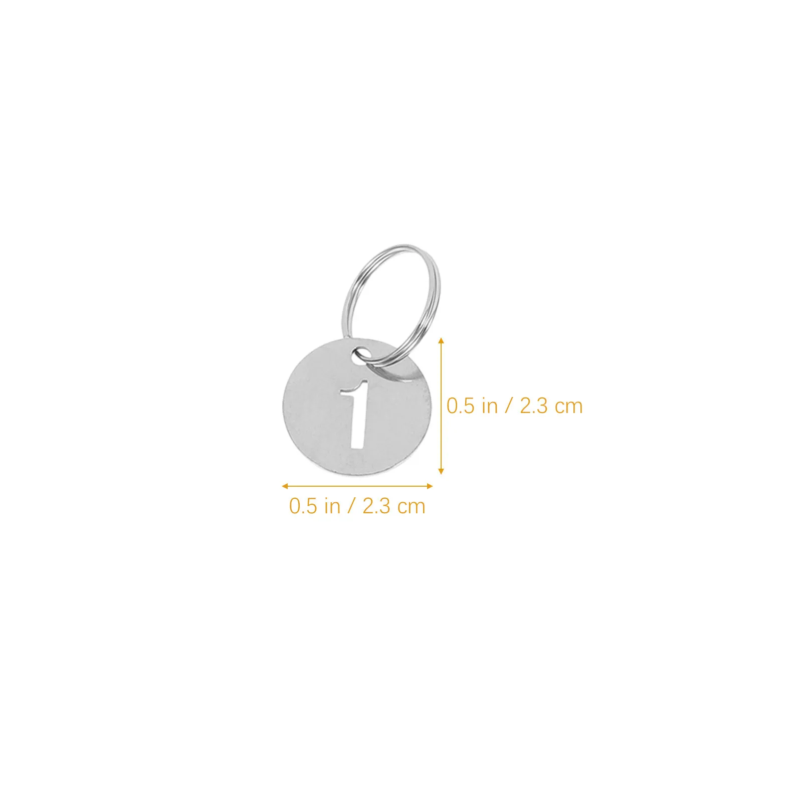 20Pcs Sturdy Stainless Steel Number Tags Key Tags with Rings for Efficient Key Sorting Luggage Identification Locker Name
