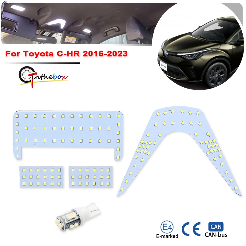 5 teile/satz Auto LED Innen Lesen Lichter Fall für Toyota C-HR 2016-2023, 2835SMD 6000 K Weiß Dome karte Innen Licht