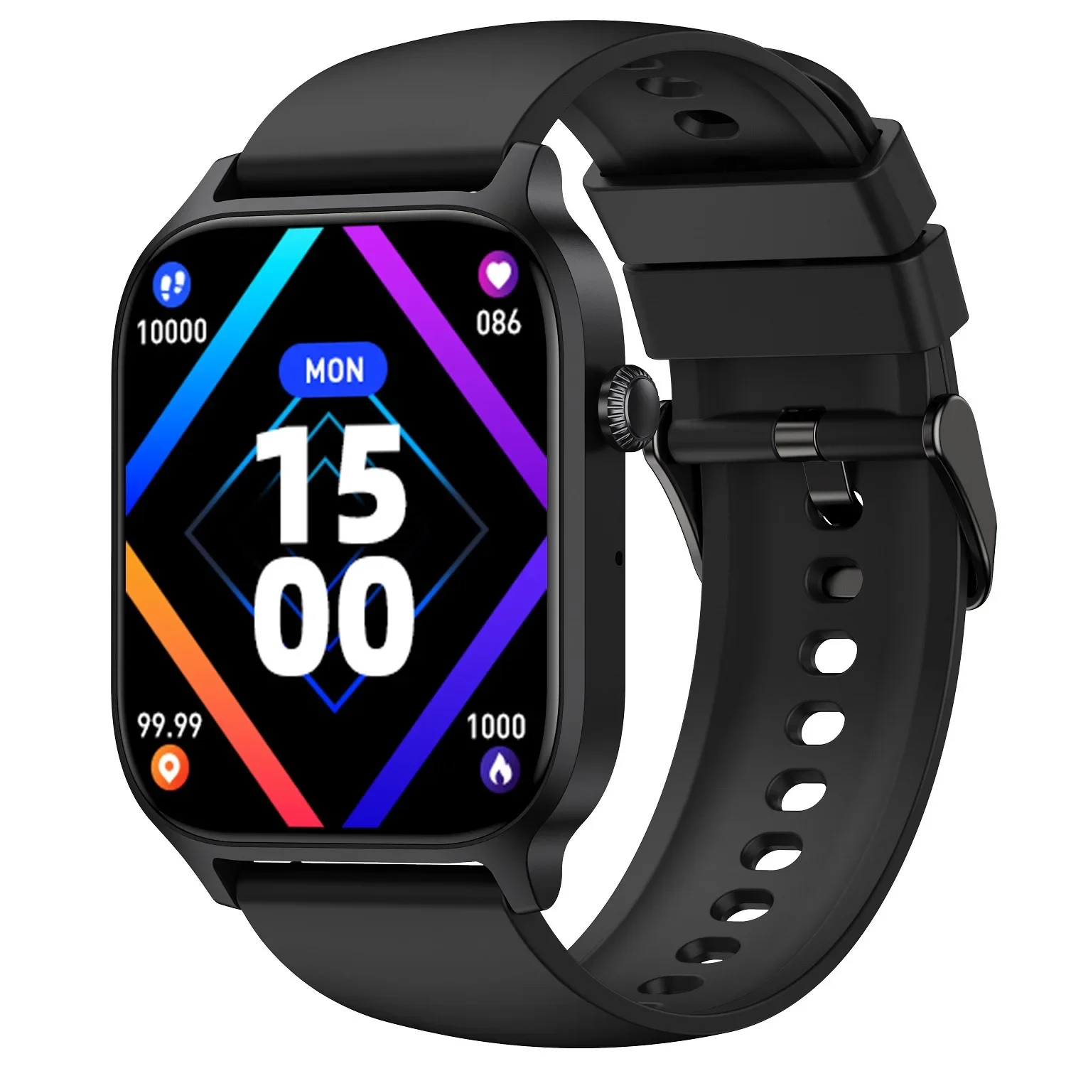 Reloj inteligente Y7, llamada bluetooth, pantalla grande de alta definición, monitorización del ritmo cardíaco y del oxígeno en sangre, modo multideportivo, reloj para parejas