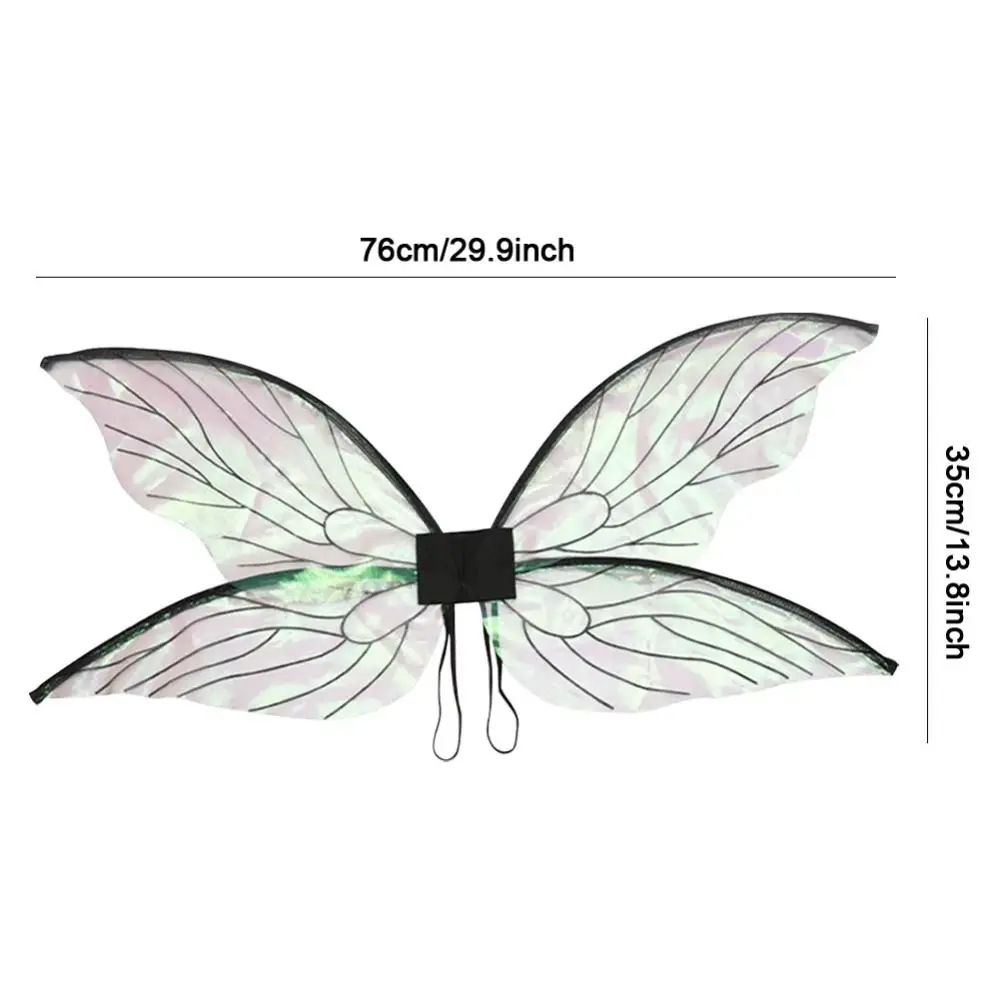 Cosplay Props Girl Butterfly Wings Organza Role Play Fairy Wings Sparkle Lightweight Dress-Up Wings Costume for Halloween Party