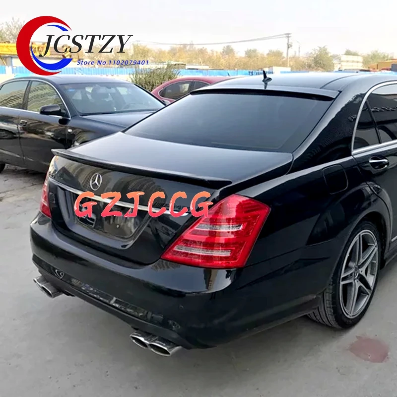 ABS 소재 리어 트렁크 윙 테일 립 스포일러, 메르세데스 S 클래스 w221 2006-2013 AMG 스타일, 벤츠 S320 S400 S420 S450 S600