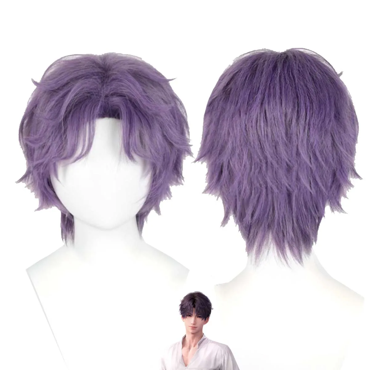 Peruka Cosplay Męska Gra Miłość i Głębokie Przestrzenie Rafayel Zayne Xavier Sylus Caleb