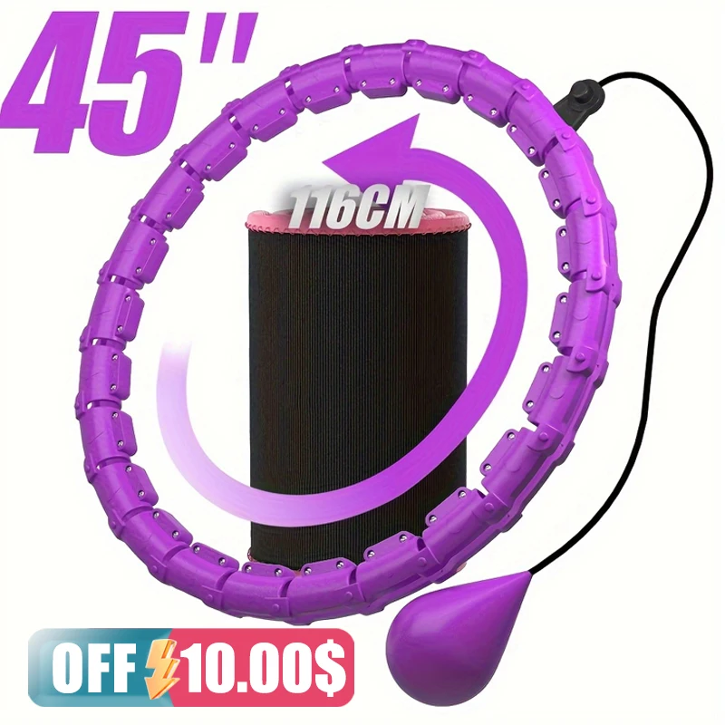 Home Workout Enhancer:Adjustable Detachable Hula Circle Sports Hoops for Full-Body Fitness,Core Tightening,and Smart Weight Loss